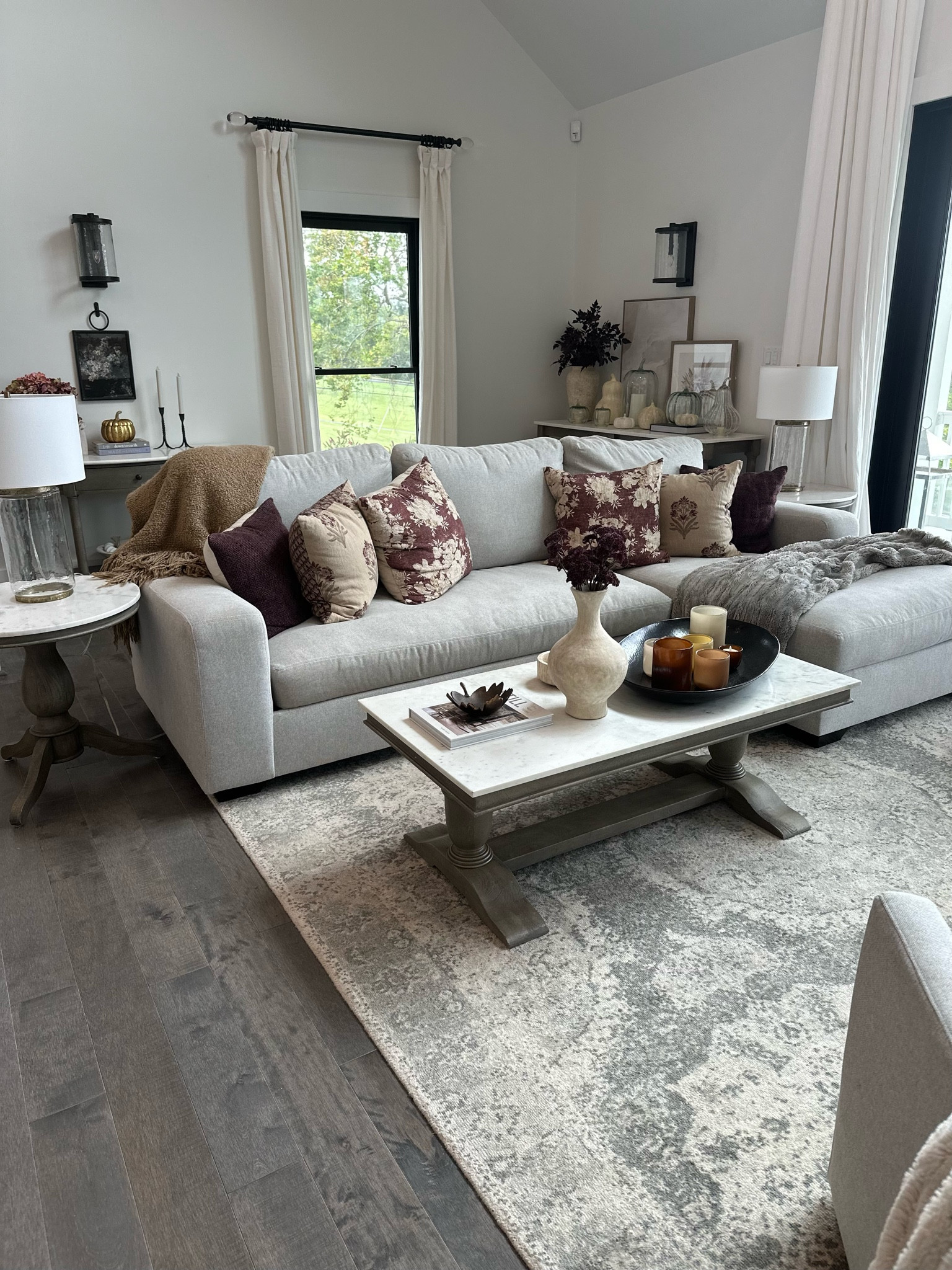 Fall living room 🍁🤎

I used a lot of my decor from previous years, this pillow pairing and the color is my absolute fave 😍💜🍁

We are getting ready to do a fireplace project and so excited to show you the completed living room look! 

Fall inspo | living room inspo | pottery barn | fall pillow pairing | cozy decor inspo 

#LTKHome #LTKSeasonal