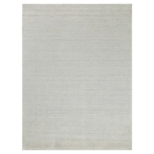 Exquisite Rugs Kaza Modern Classic Off White Wool Textured Solid Rug - 10'x14' | Kathy Kuo Home