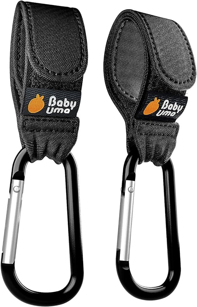 Baby Uma Baby Stroller Hooks for Bags - 2-Pack of Stroller Clips for Diaper Bag, Carry 11 lbs per... | Amazon (US)