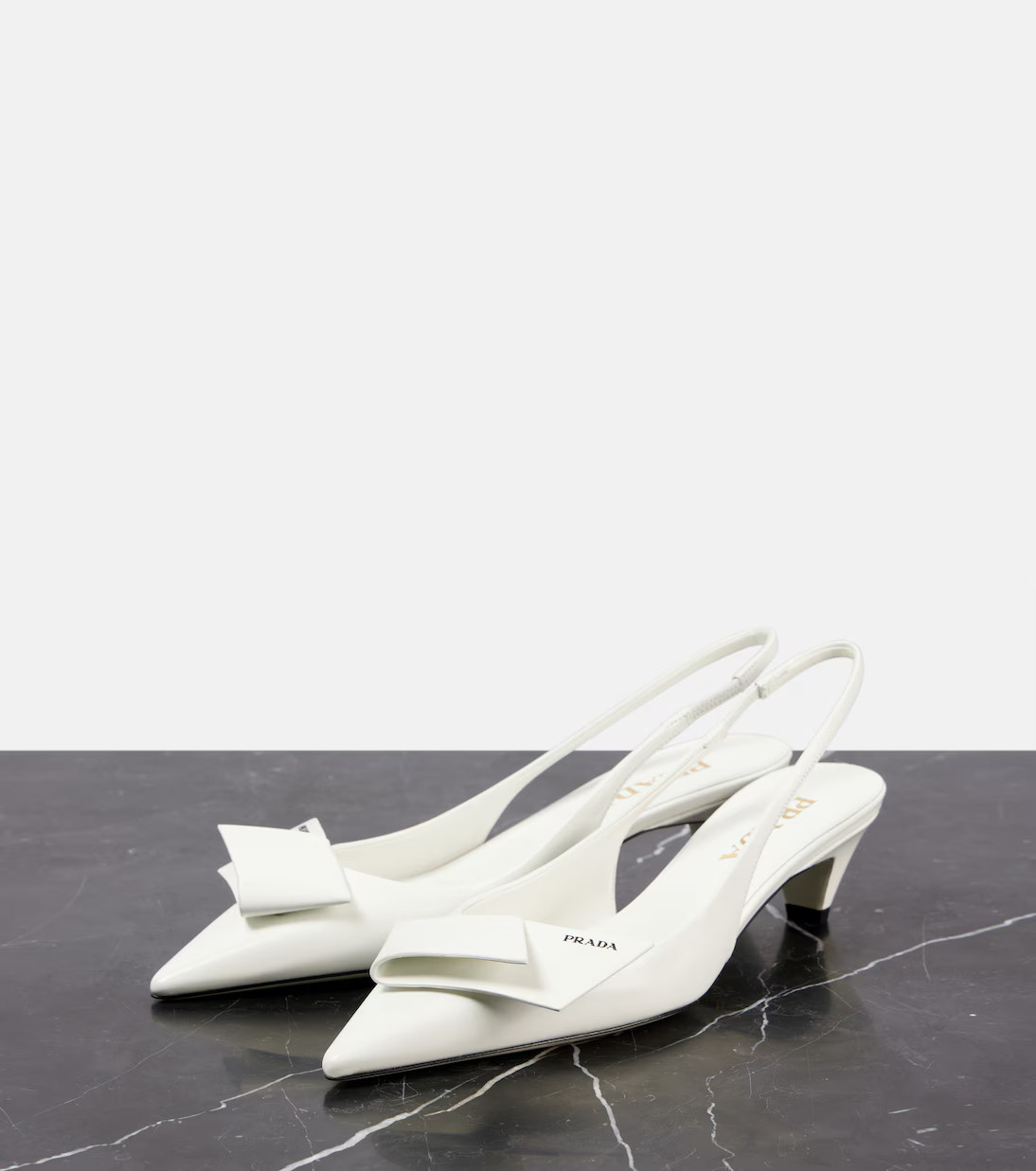 Modellerie leather slingback pumps | Mytheresa (UK)