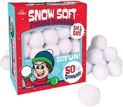 Narwhal Novelties Jumbo 50-PK SNOWBALLS for Kids; Best Indoor Snowball Fight, Christmas Stocking Stu | Amazon (US)