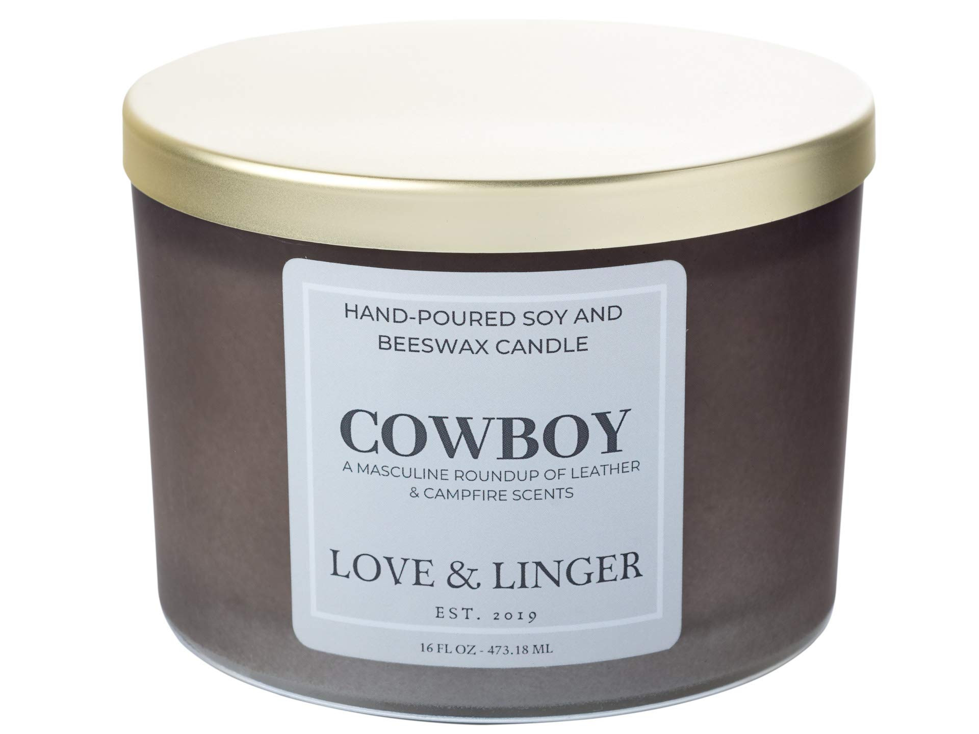Leather Scented Candles | Campfire Scented Candles | Luxury Soy & Beeswax Candles for Home | 16 o... | Amazon (US)