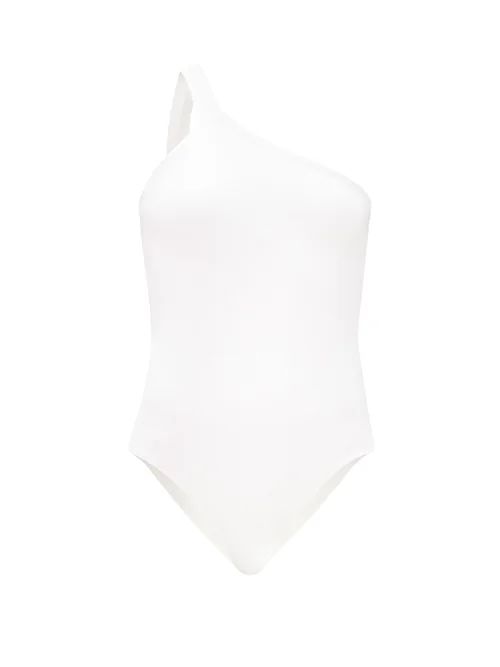 Gauge81 - Rochelle Asymmetrical Ribbed Cotton-blend Bodysuit - Womens - White | Matches (US)