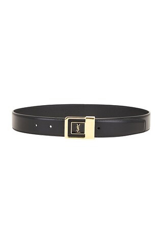 Saint Laurent Boucle La 66 Buckle Belt in Nero - Black. Size 70 (also in 85, 90). | FWRD 