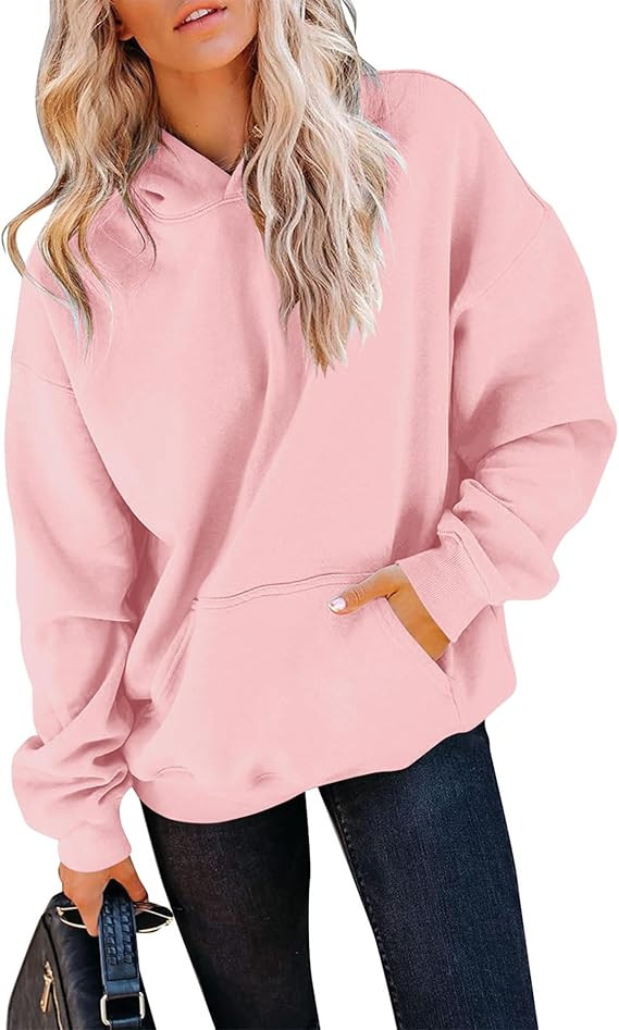 TICTICMIMI Women's Hoodies Sweatshirts Cute Long Sleeve Tops Loose Fleece Pullover Shirts with Po... | Amazon (US)