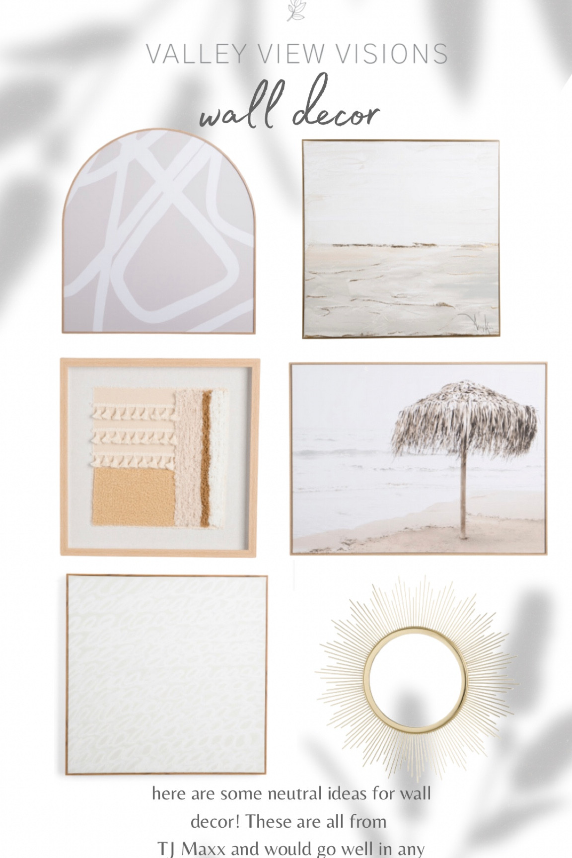 Neutral wall decor 

#LTKSeasonal #LTKunder50 #LTKunder100