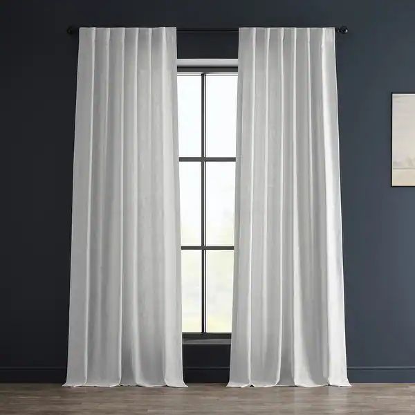 Exclusive Fabrics Heavy Faux Linen Light Filtering Curtains For Bedroom, Living Room (1 Panel) - ... | Bed Bath & Beyond