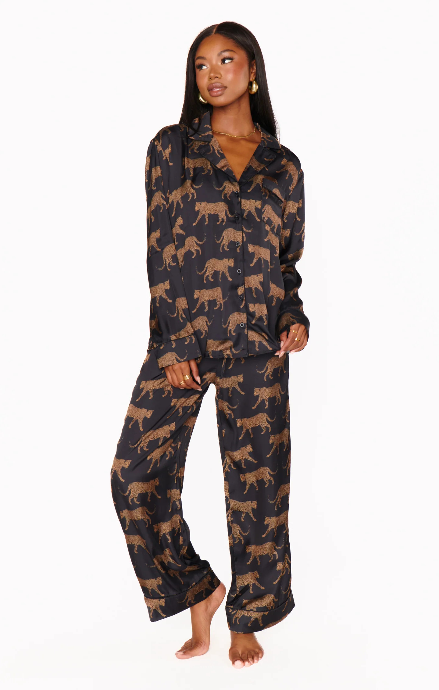 Classic PJ Set ~ Black Catwalk Silky | Show Me Your Mumu