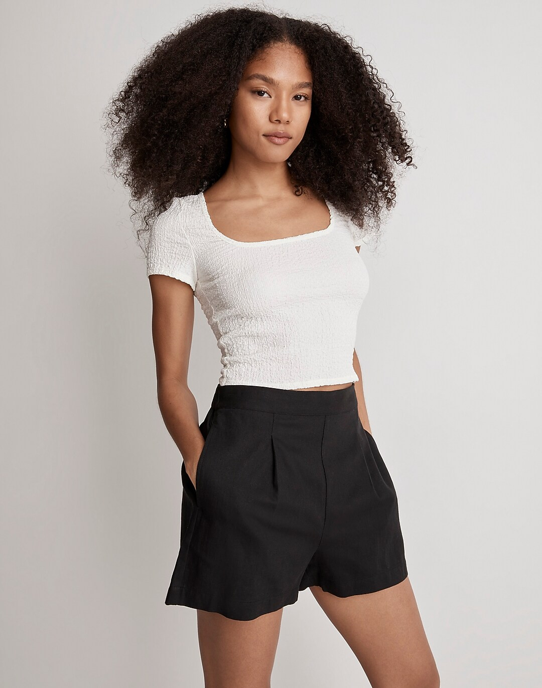 Clean Pull-On Shorts in Linen-Cotton | Madewell