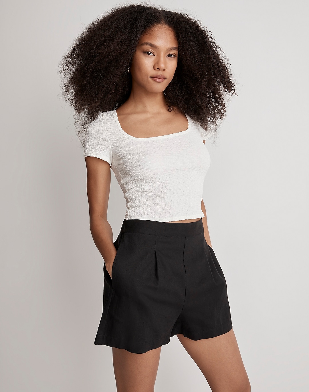 Clean Pull-On Shorts in Linen-Cotton | Madewell