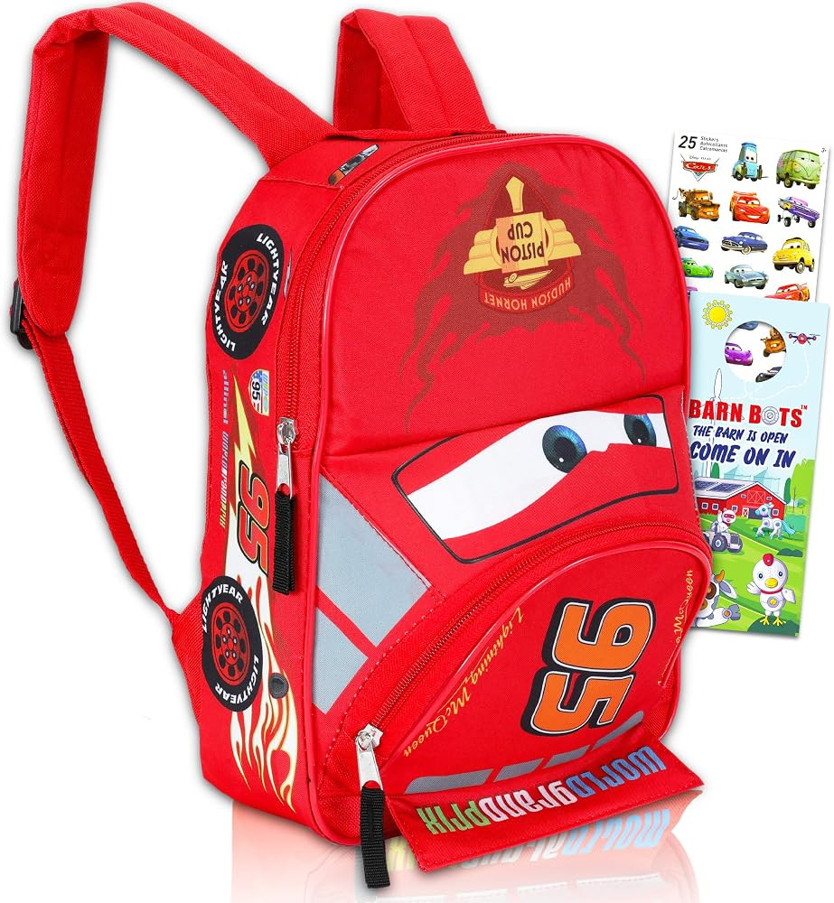 Disney Cars Mini Backpack for Kids Boys ~ Premium 12" Lightning McQueen School Bag with Stickers ... | Amazon (US)