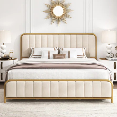 Willa Arlo Interiors Batchelor Velvet Upholstered Platform Bed Frame with 4 Drawers | Wayfair | Wayfair North America