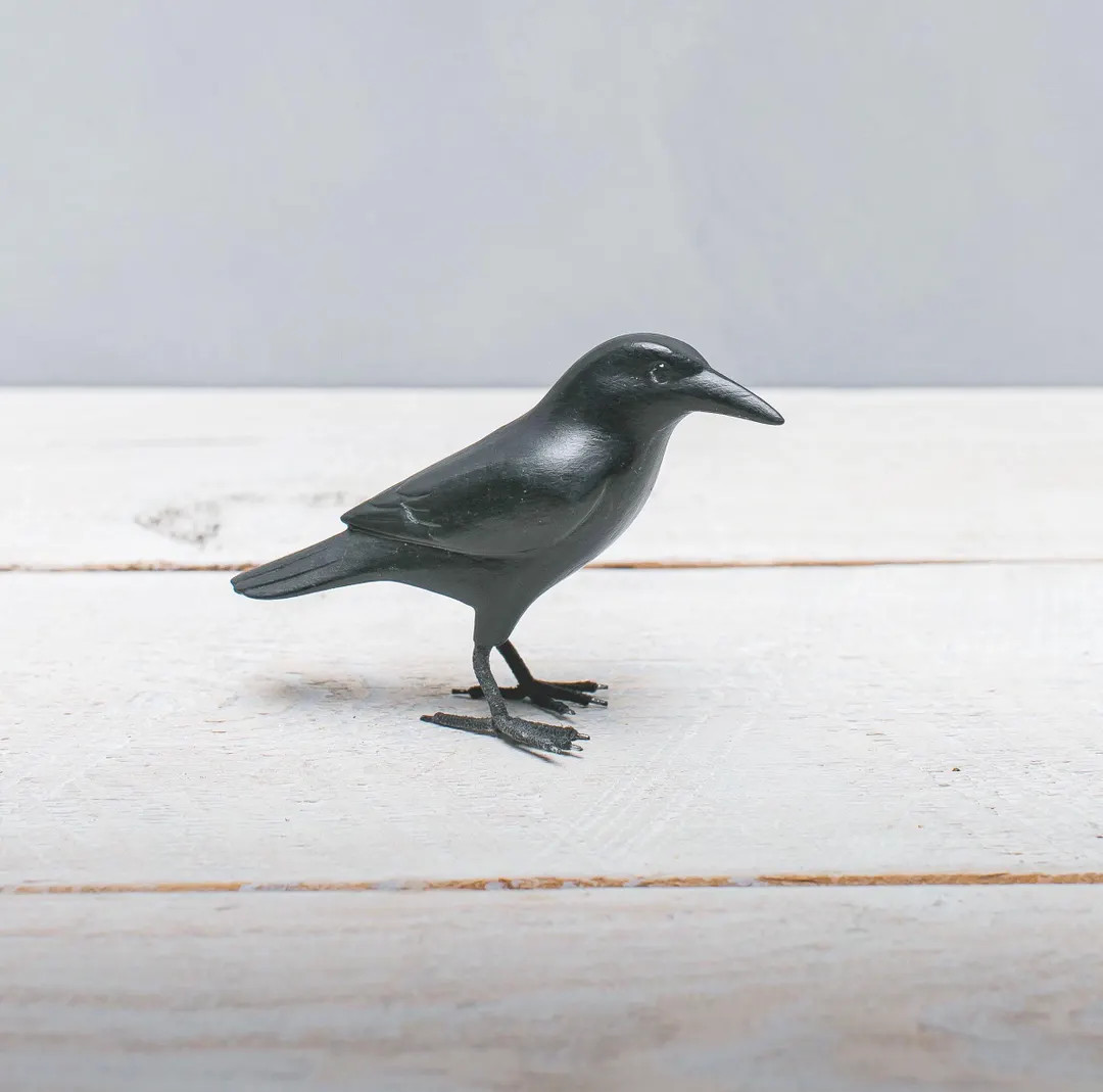 Mini Crow - 4"h - Hand Carved Wooden Bird - Etsy | Etsy (US)