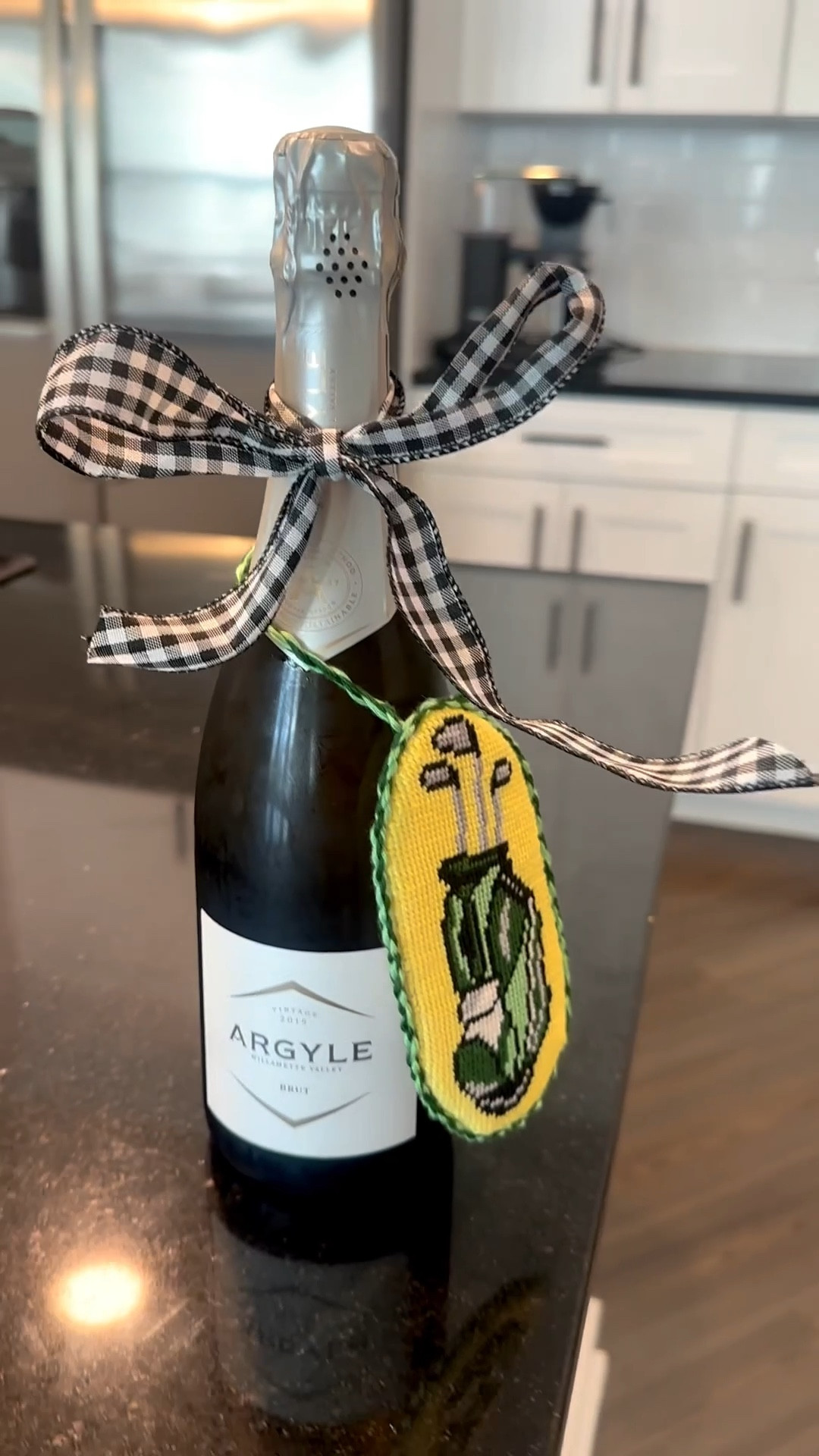 Simple & sentimental hostess gift!! I adore being able to add a little needlepoint ornament or bag charm to a hostess gift - having the personal touch is so sweet!! 