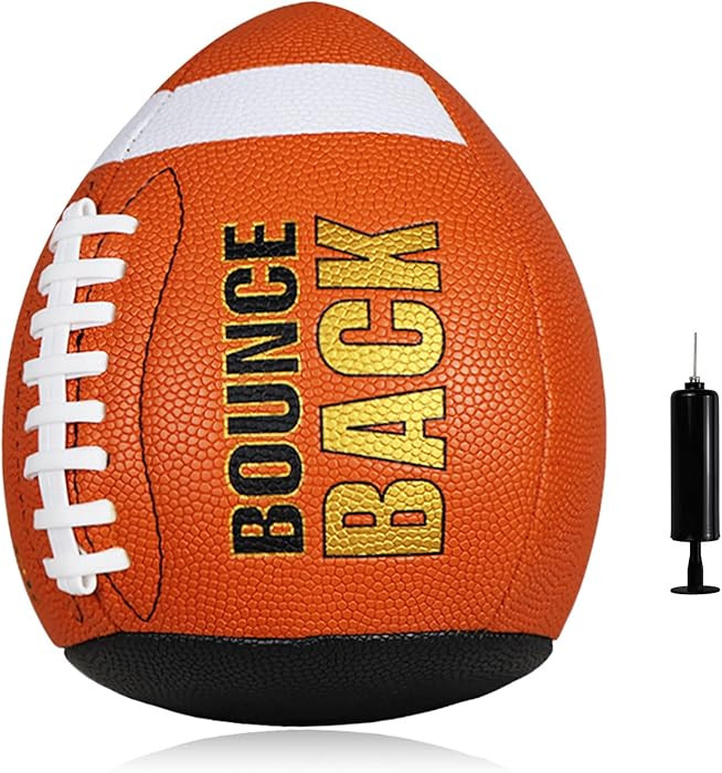 BOUNCEBACK Soft Leather Training Football, Youth Size & Official Size, Fatherless PU PassCatch So... | Amazon (US)