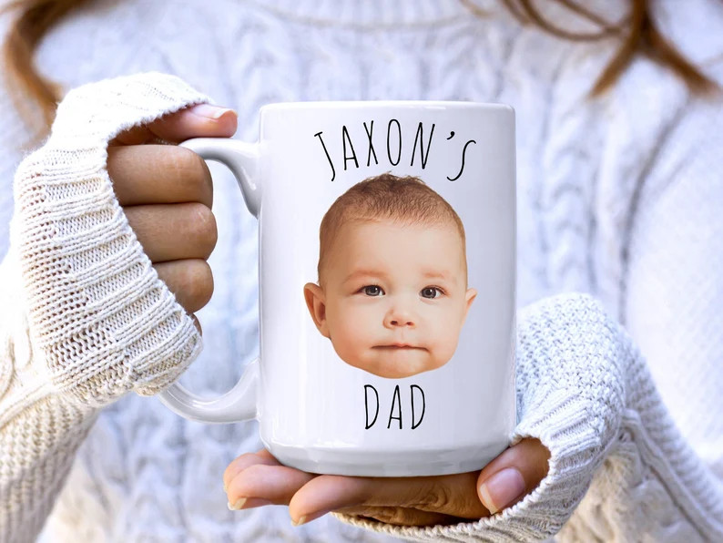 Baby Photo Mug Personalized, Baby Photo Mug, Baby Face Gift Mug, Personalized Photo Gift, Fathers... | Etsy (US)