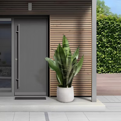 MAYEERTY 4-Piece Ceramic Flowerpot Modern Planter American White Oak for Patio Garden Windowsills | Target