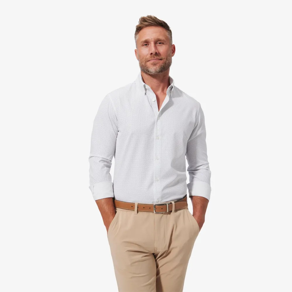 Leeward Dress ShirtBlue Rose Dot Print | Mizzen + Main