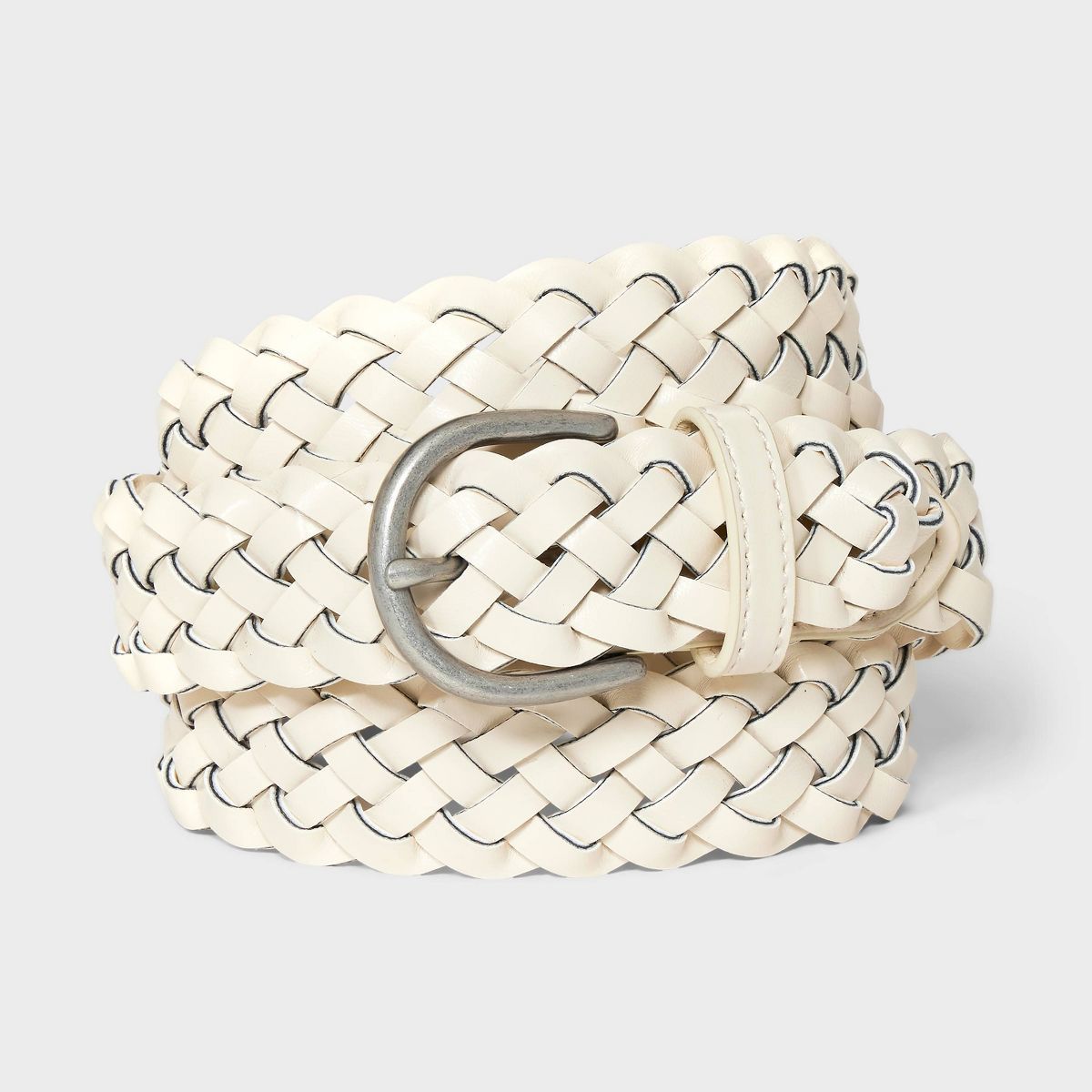 Women's Braid Belt - Universal Thread™ Cream | Target