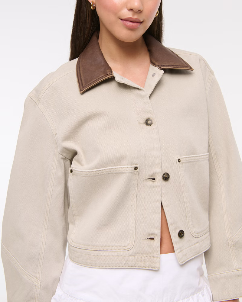 Short Twill Barn Jacket | Abercrombie & Fitch (US)