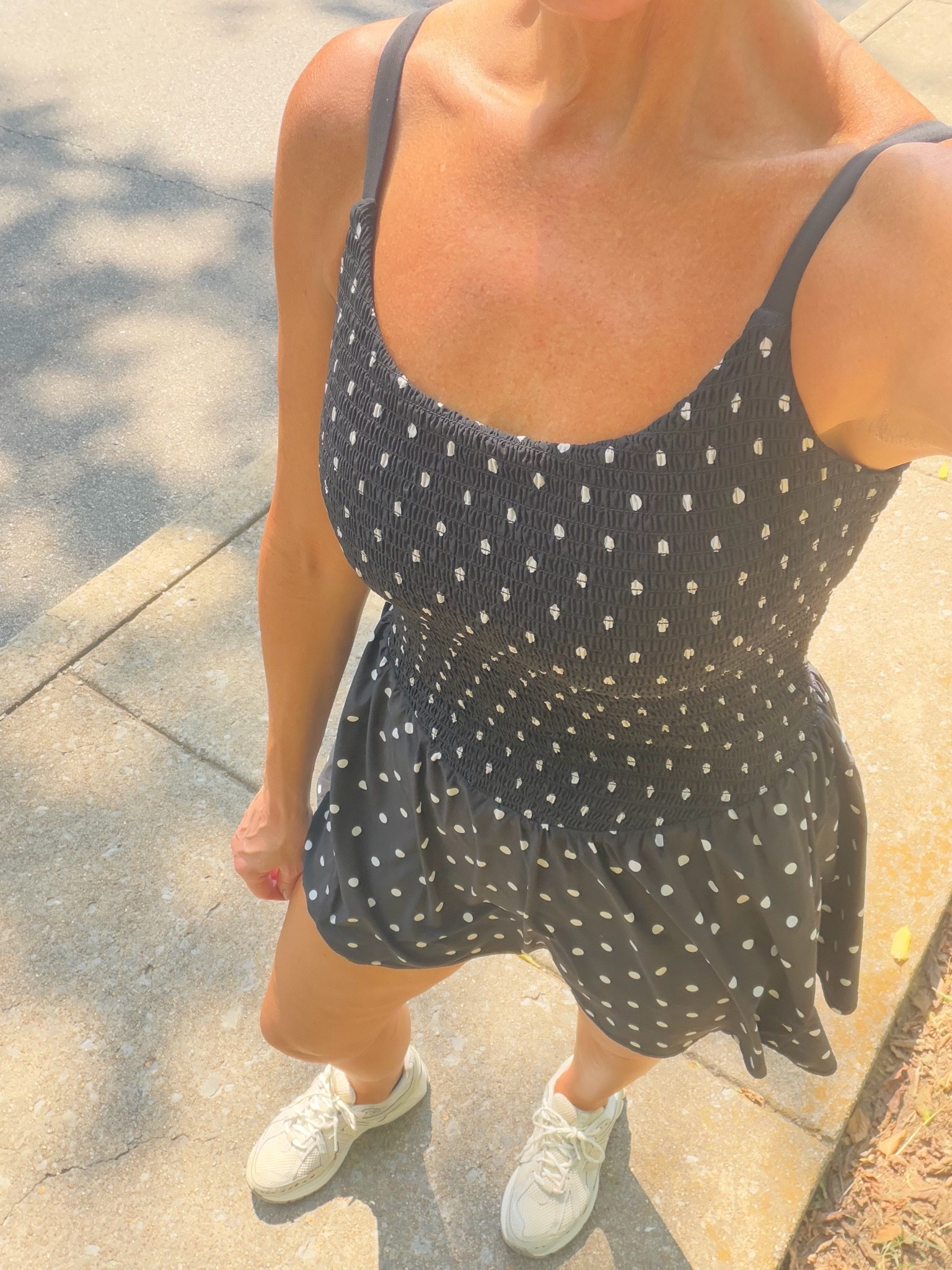 One of those Target finds I know I’ll actually wear. Polka dots, built-in shorts + a smocked bodice that makes this athletic dress feel a little more polished than your typical workout dress. Wearing size small.

#LTKootd #LTKfitnessgoals #LTKActive