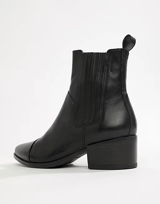 Vagabond Marja black leather western pointed ankle boots | ASOS (Global)