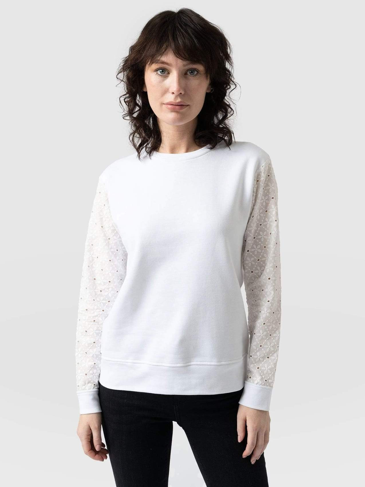 Summer Sweater - White Broderie | Saint + Sofia (Global)