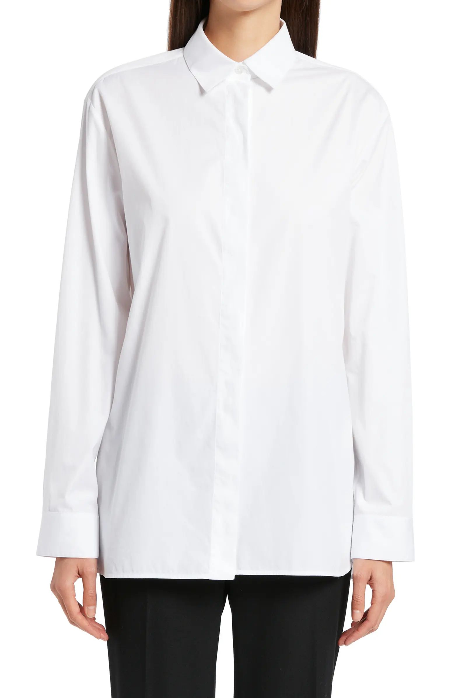 The Row Big Sisea Cotton Poplin Button-Up Shirt | Nordstrom | Nordstrom