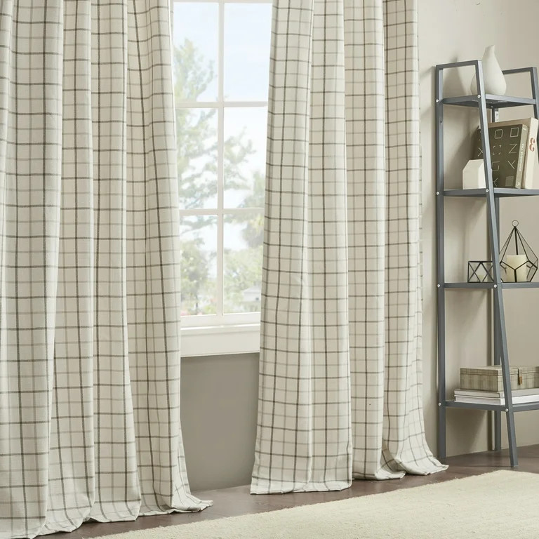 Home Essence Preston Plaid Rod Pocket and Back Tab Panel with Fleece Lining | Walmart (US)
