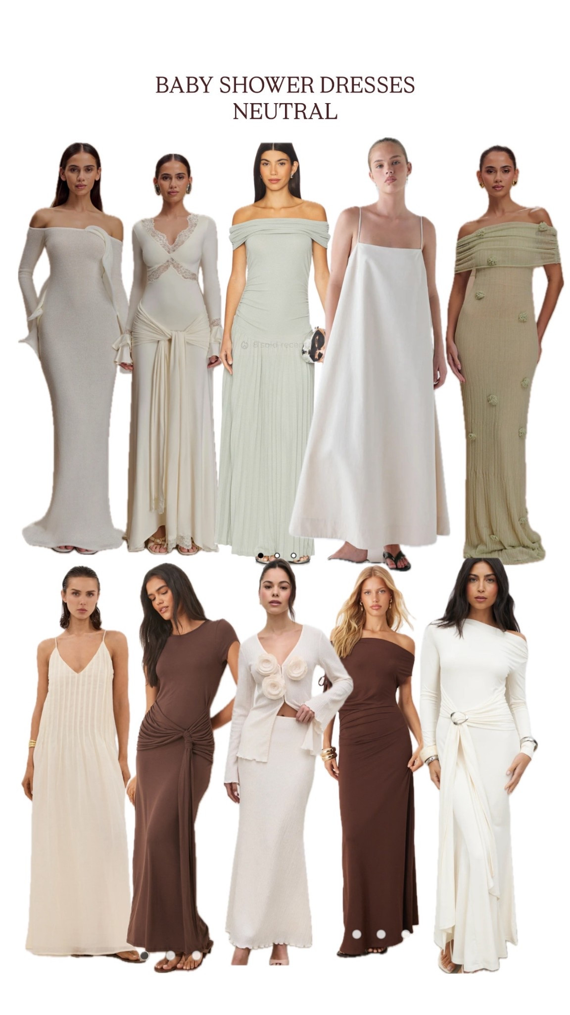 Baby shower dresses for the neutral girlies ☁️🤍

#LTKdresses #LTKspring #LTKmaternity