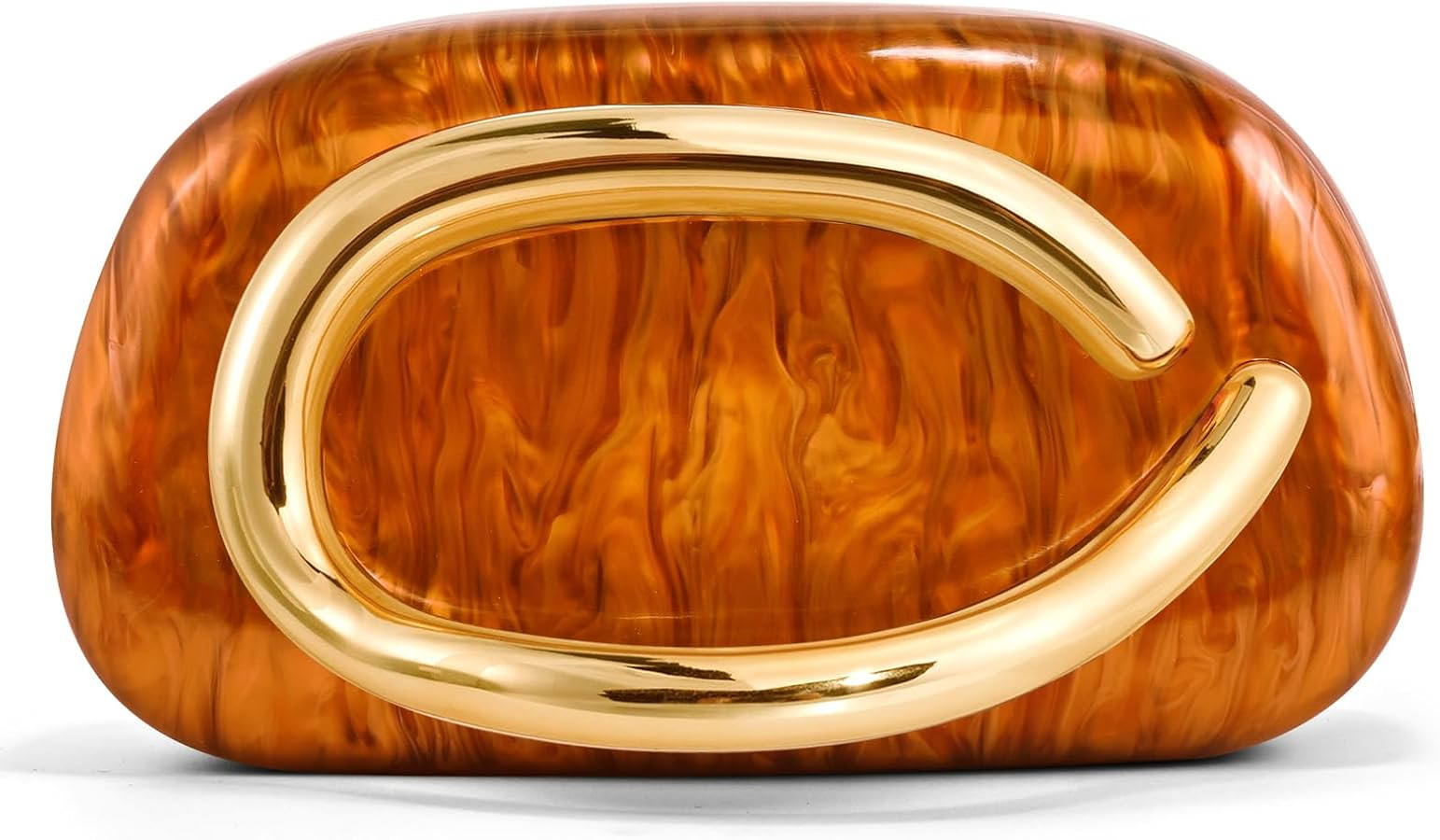 Clutch Purses for Women Formal, PU Leather/Marble Acrylic Evening Bags with Chain, Trendy Metal H... | Amazon (US)