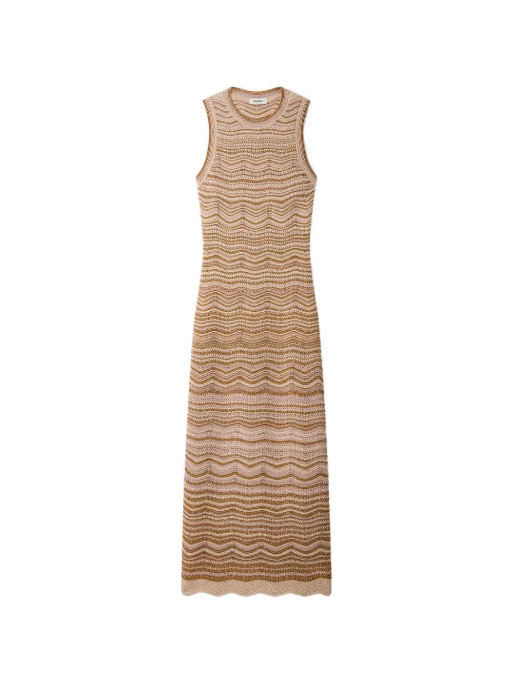 SANDRO Midi Sleeveless Dress | Neutrals | FARFETCH IE | Farfetch Global