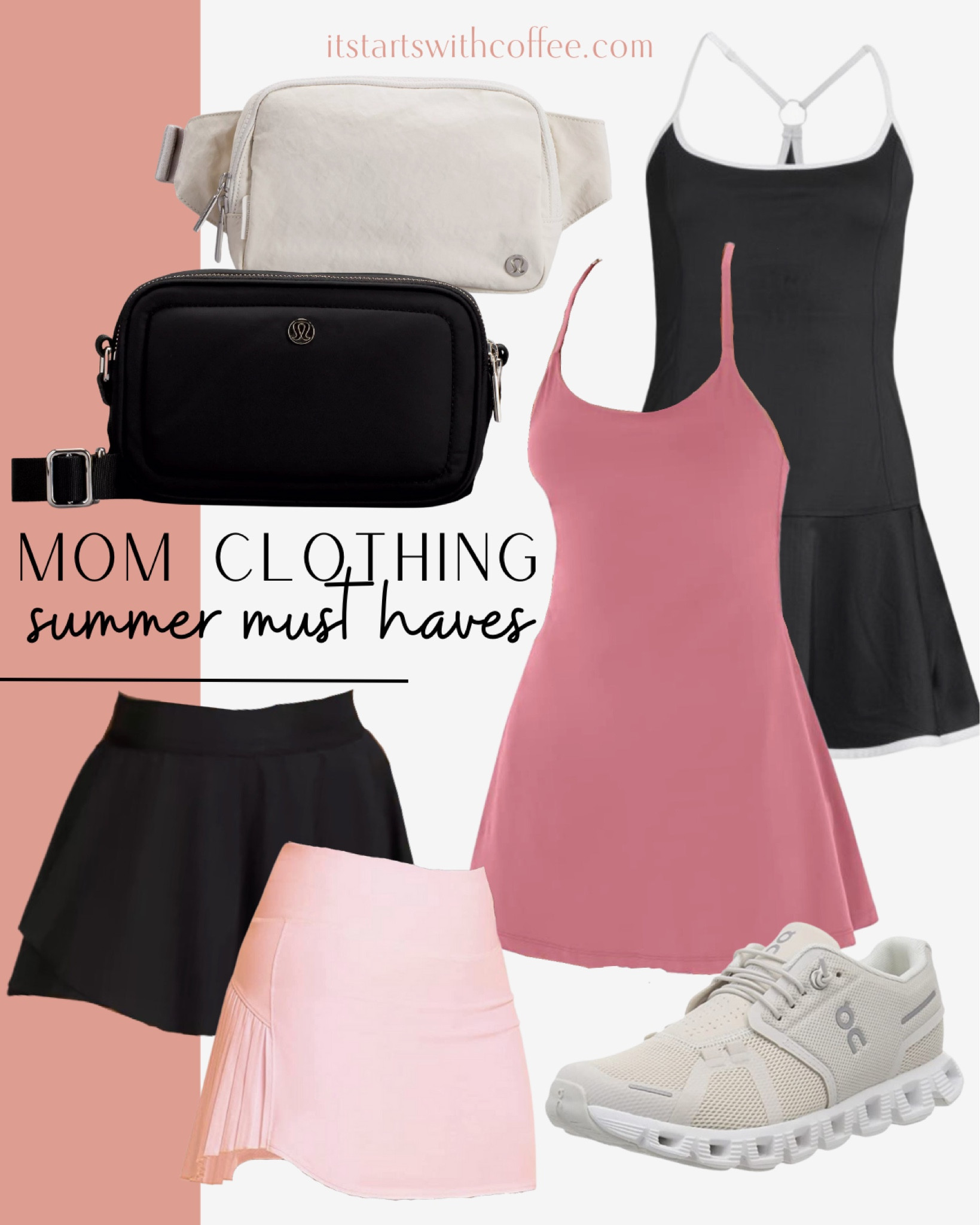 Mom clothing must haves for summer include tennis skirts, tennis dresses, lululemon belt bag, lululemon camera crossbody, and On Cloud woken’s sneakers.

Summer clothes, mom summer clothes, outfit idea, mom clothes, casual clothes, cozy clothes

#LTKunder100 #LTKfit #LTKstyletip