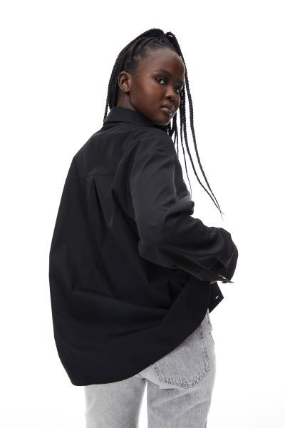 Oversized poplin shirt | H&M (UK, MY, IN, SG, PH, TW, HK)