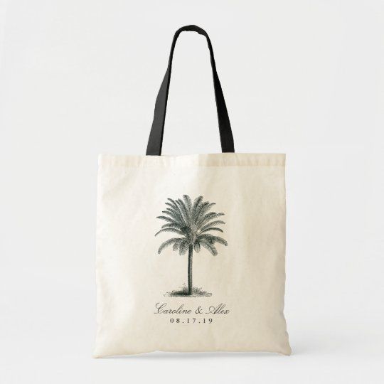 Havana Palm Wedding Favor Tote Bag | Zazzle.com | Zazzle