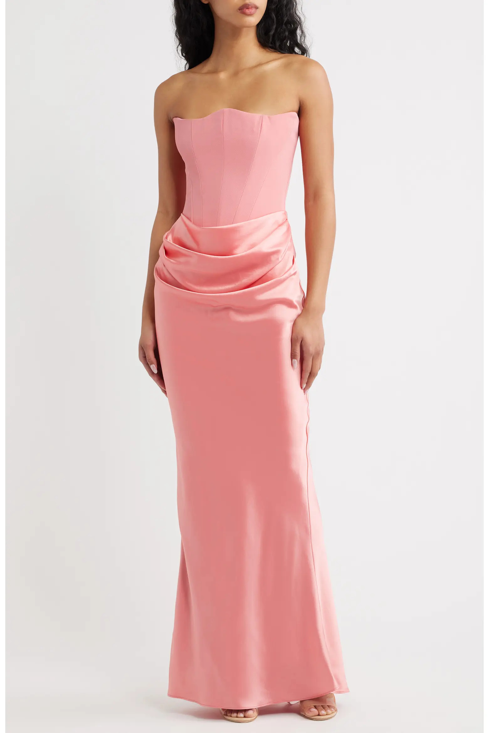 Persephone Strapless Corset Satin & Stretch Crepe Mermaid Gown (Women) | Nordstrom | Nordstrom