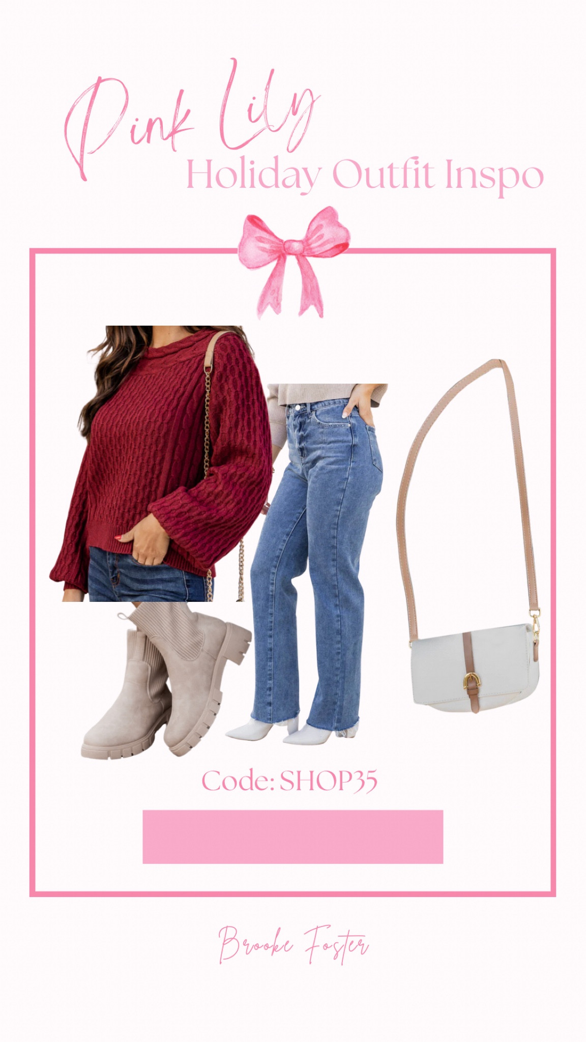 Pink Lily is having a huge early Black Friday and it would be the perfect time to find your holiday outfits! I’ve put together a few inspo outfits for you. Use code SHOP35 to save 35% off your items! 

#LTKstyletip #LTKfit #LTKsalealert