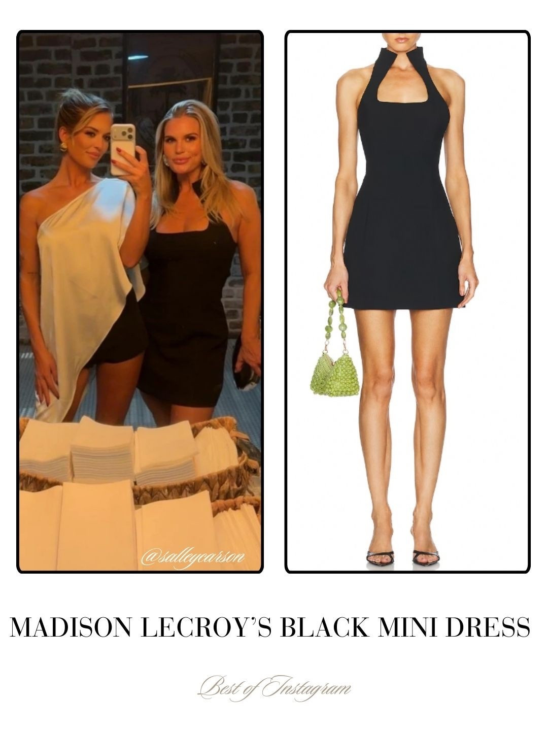 Madison LeCroy’s Black Mini Dress 📸 = @salleycarson