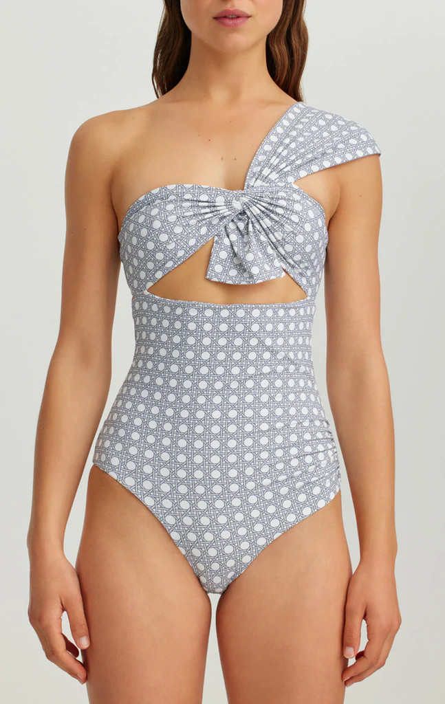 Venice Maillot in Seagull Cane | Marysia Swim