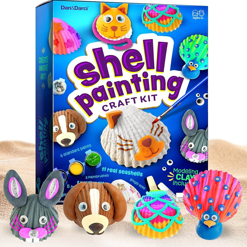 Dan&Darci Kids Sea Shell Painting Kit - Arts & Crafts Gifts for Boys and Girls Ages 6-12 - Craft ... | Amazon (CA)