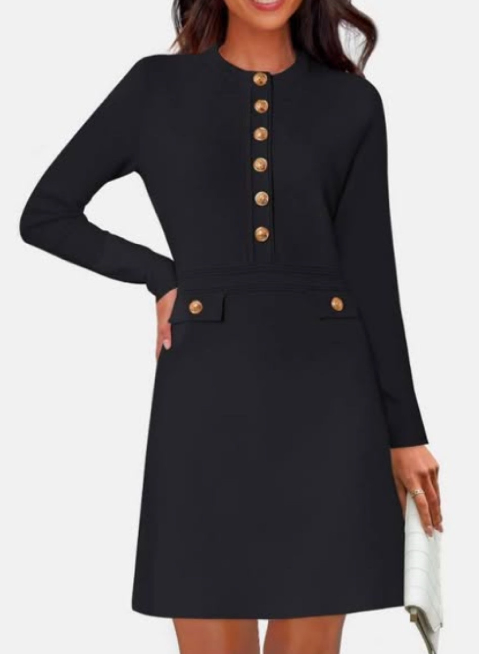 CFA uniform for under $40! Flight attendant uniform. Work outfit. Office looks. Affordable fashion. Elevated style. Sweater dress. Winter wardrobe  