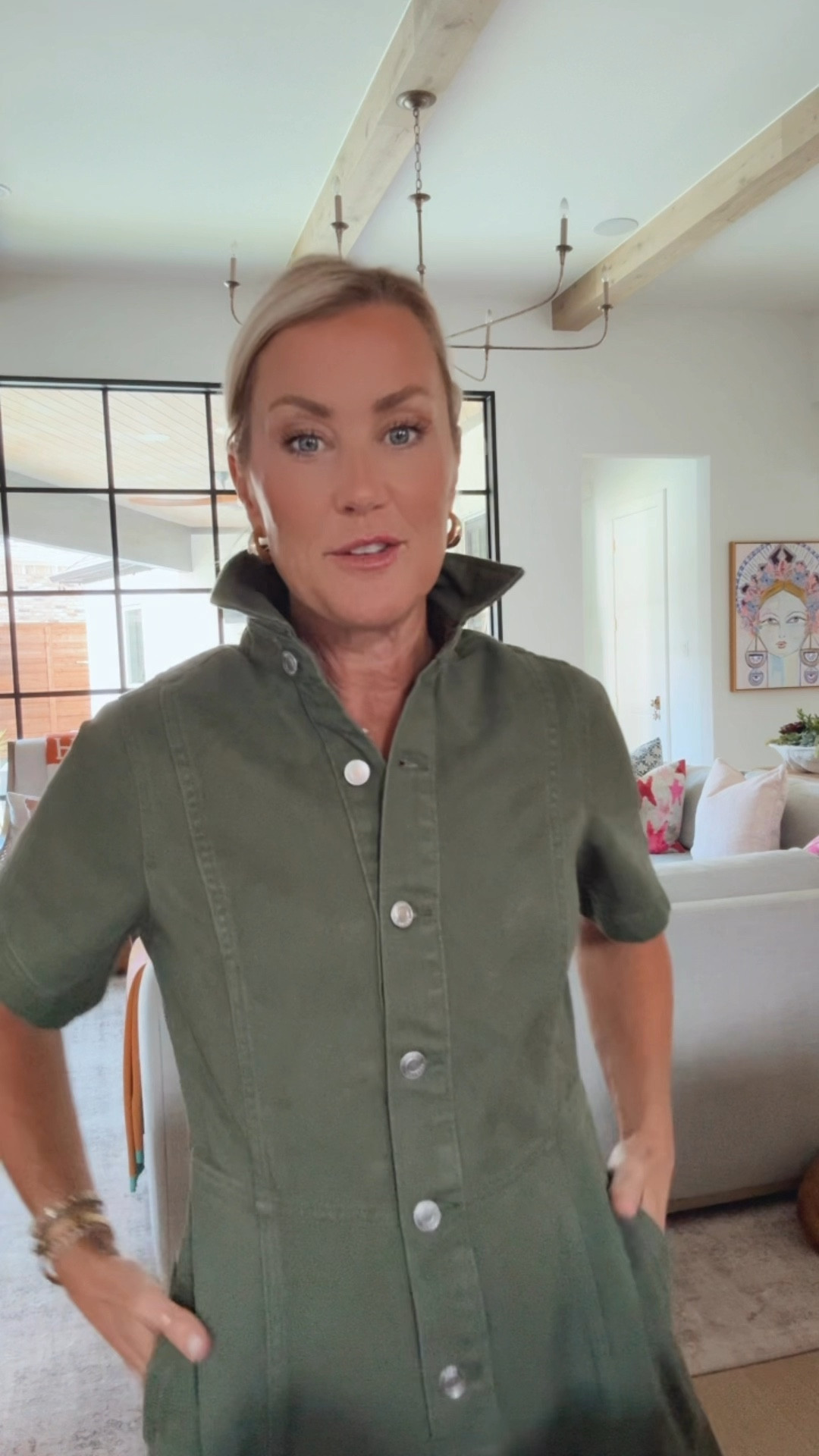 An adorable green fall denim dress. A must! I love this, 

#LTKStyleTip #LTKSaleAlert #LTKSeasonal