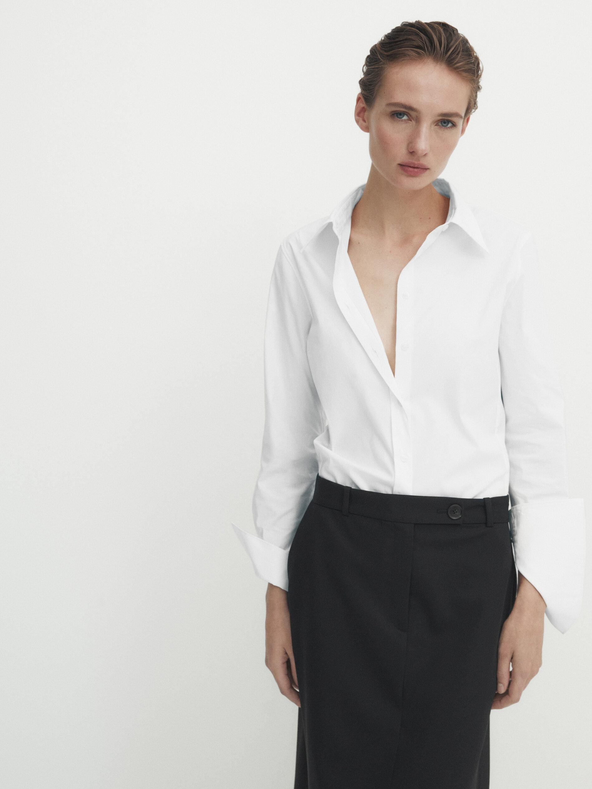 Long tailored skirt with slits | Massimo Dutti US