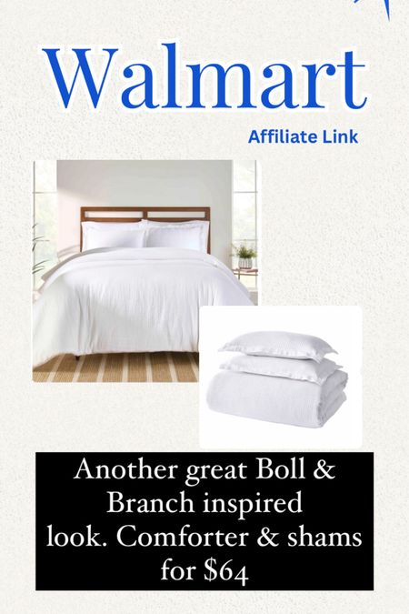 Boll and branch look without the price! 
Bedding 
Home bedding 
Home decor  

#LTKHome #LTKFindsUnder100 #LTKStyleTip