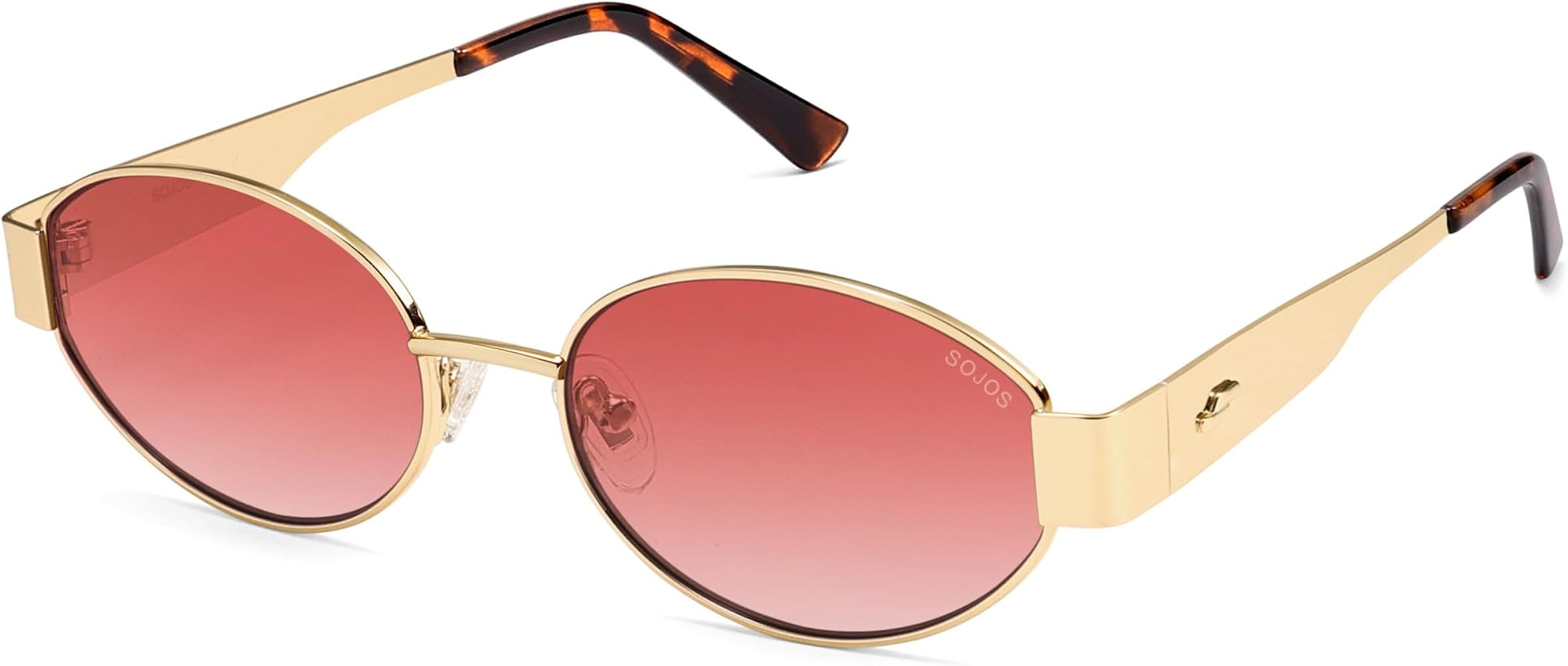SOJOS Retro Oval Sunglasses for Women Trendy Classic Shades UV400 Protection SJ1256 | Amazon (US)