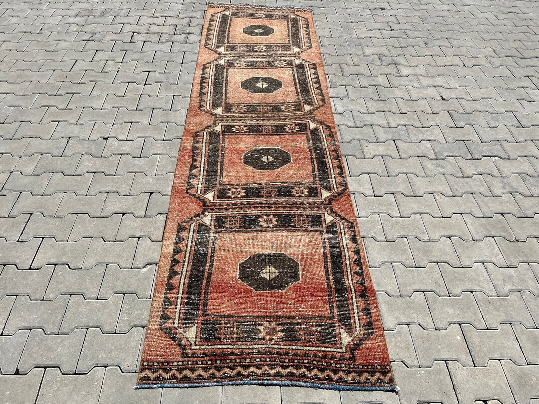 One of a kind, Muted Colors, Vintage Turkish Rug, Bohemian Runner, Oushak Runner Rug, Kitchen Room D | Etsy (US)