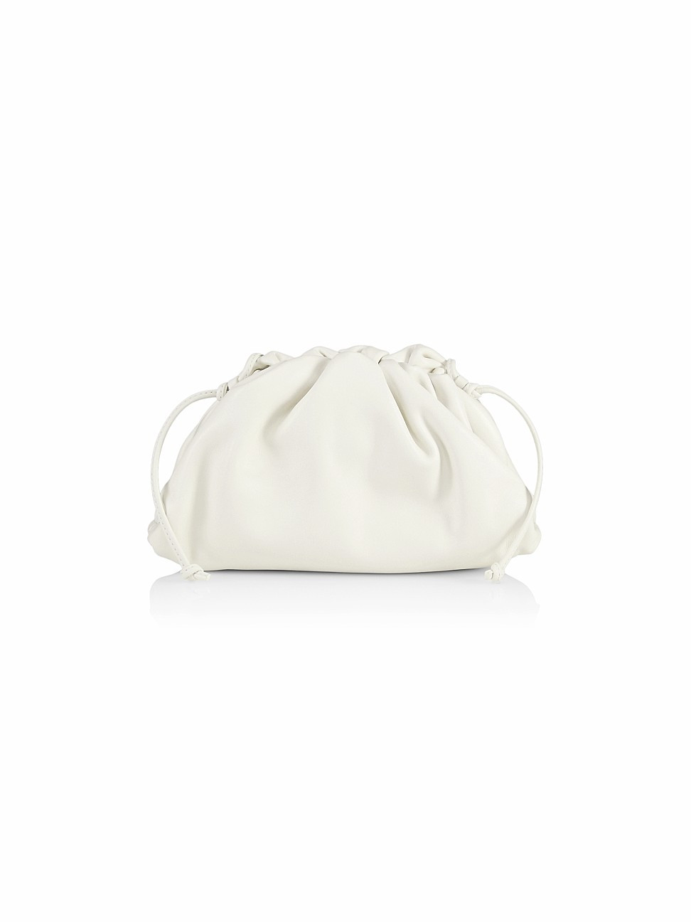 Women's Mini The Pouch Leather Clutch - White | Saks Fifth Avenue