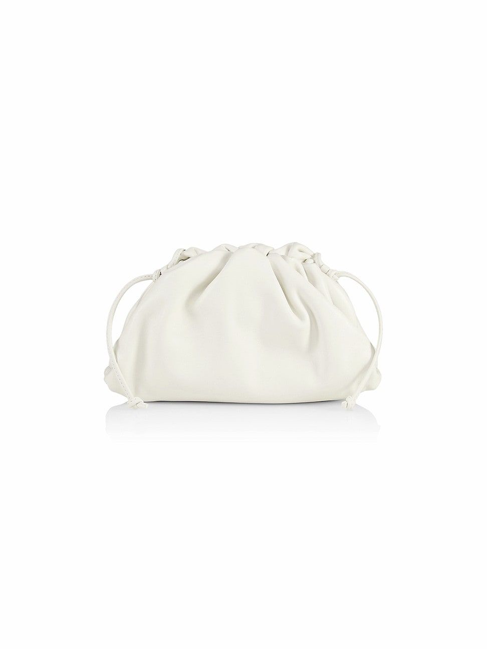 Women's Mini The Pouch Leather Clutch - White | Saks Fifth Avenue