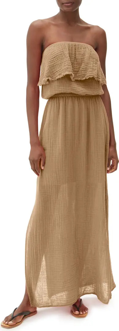 Michael Stars Tara Strapless Cotton Maxi Dress | Nordstrom | Nordstrom