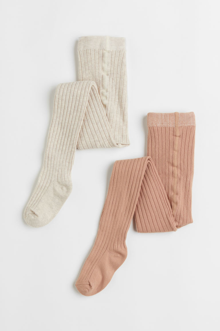 H & M - 2-pack tights - Brown | H&M (UK, MY, IN, SG, PH, TW, HK)